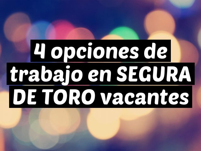 4 opciones de trabajo en SEGURA DE TORO vacantes